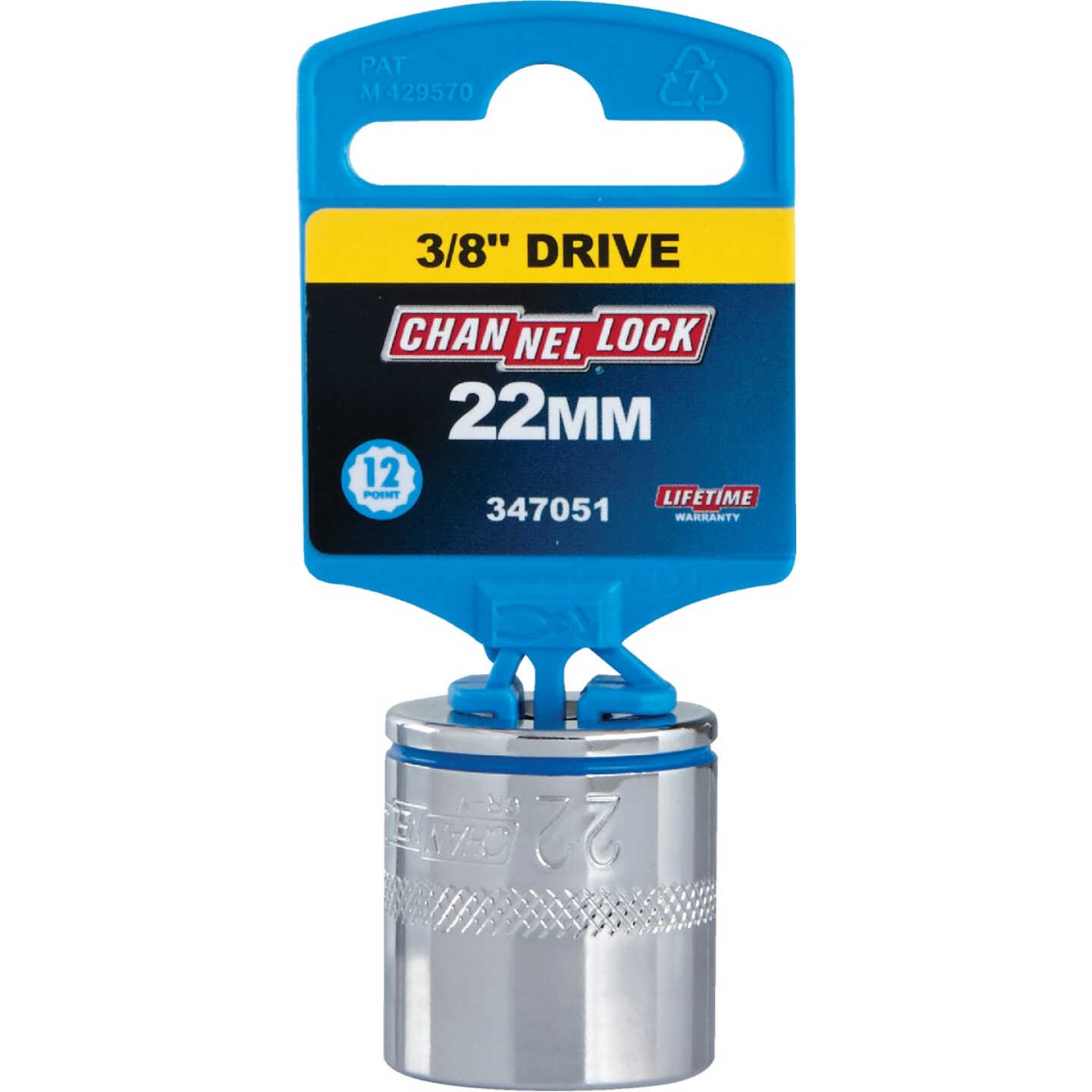 Channellock 3/8 In. Drive 22 mm 12-Point Shallow Metric Socket Image 2