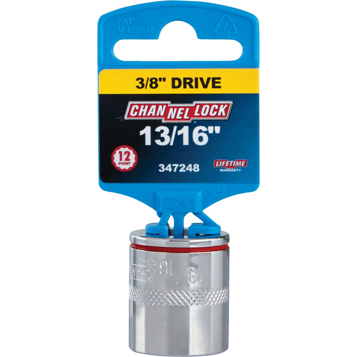 Channellock 3/8 In. Drive 13/16 In. 12-Point Shallow Standard Socket Image 2