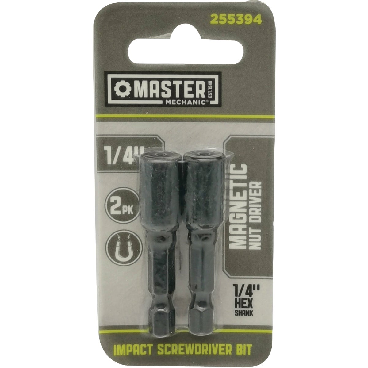 Master Mechanic 1/4 In. Impact Magnetic Nut Driver (2-Pack)