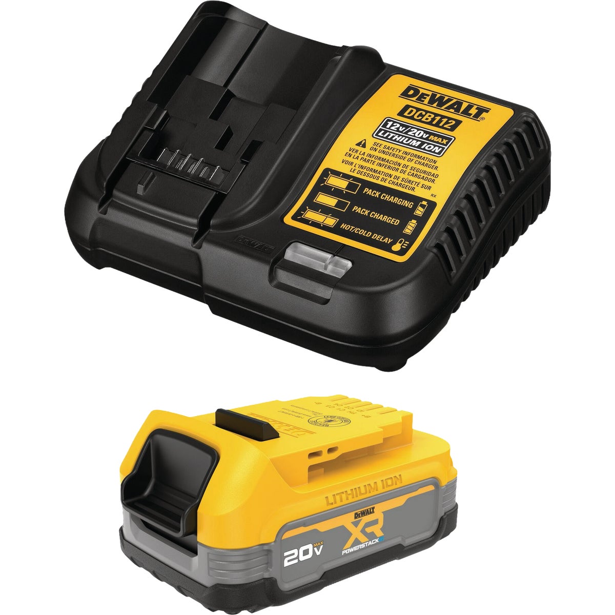 DEWALT 20V MAX XR POWERSTACK Compact 2 Ah Battery & Charger Kit
