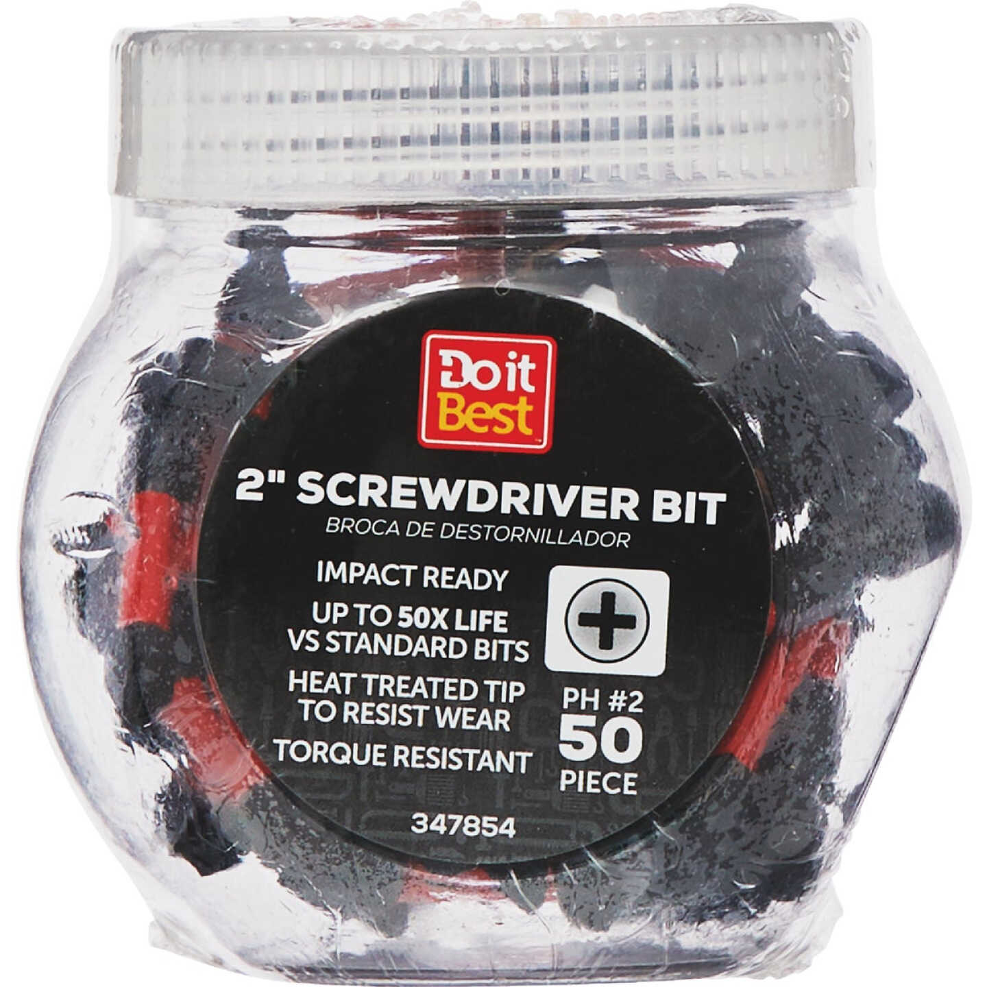 Do it Best 2 In. Phillips #2 Impact Ready Screwdriver Bit (50-Pack) Image 1