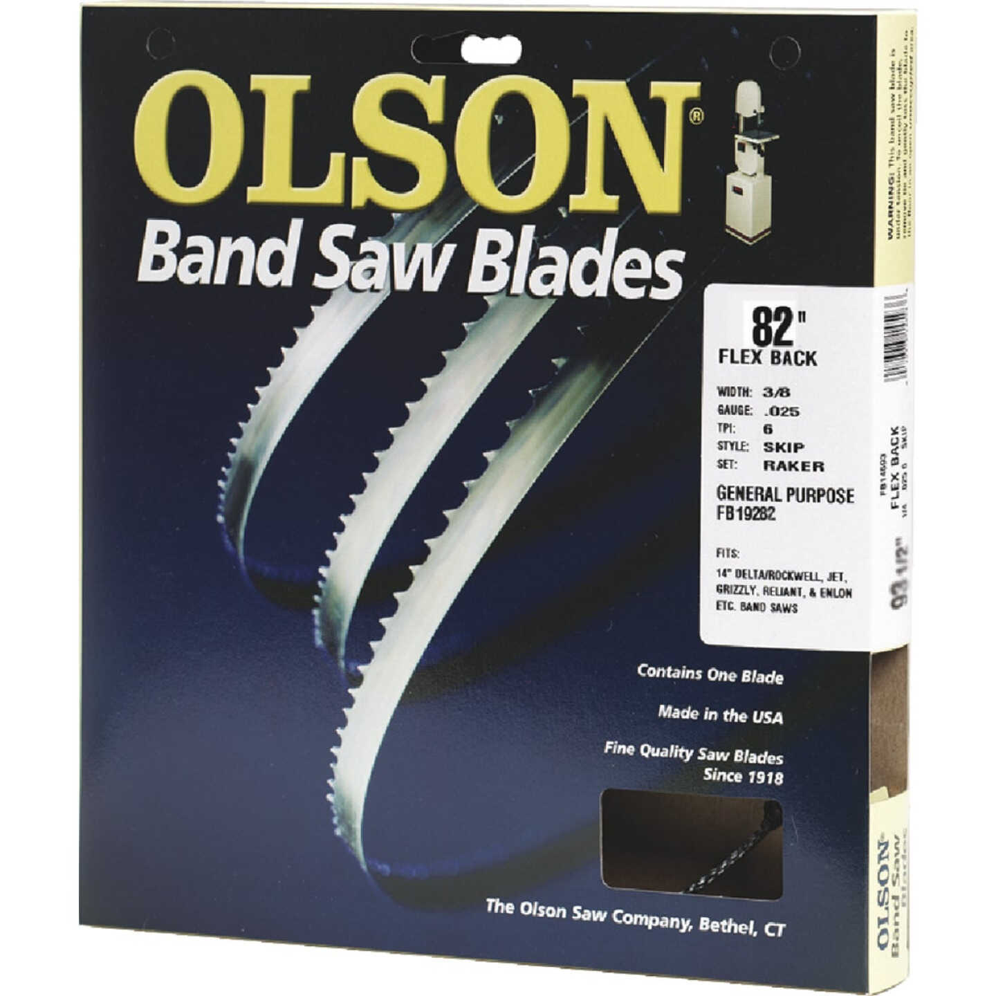 Olson 82 In. x 3/8 In. 4 TPI Skip Flex Back Band Saw Blade Image 1