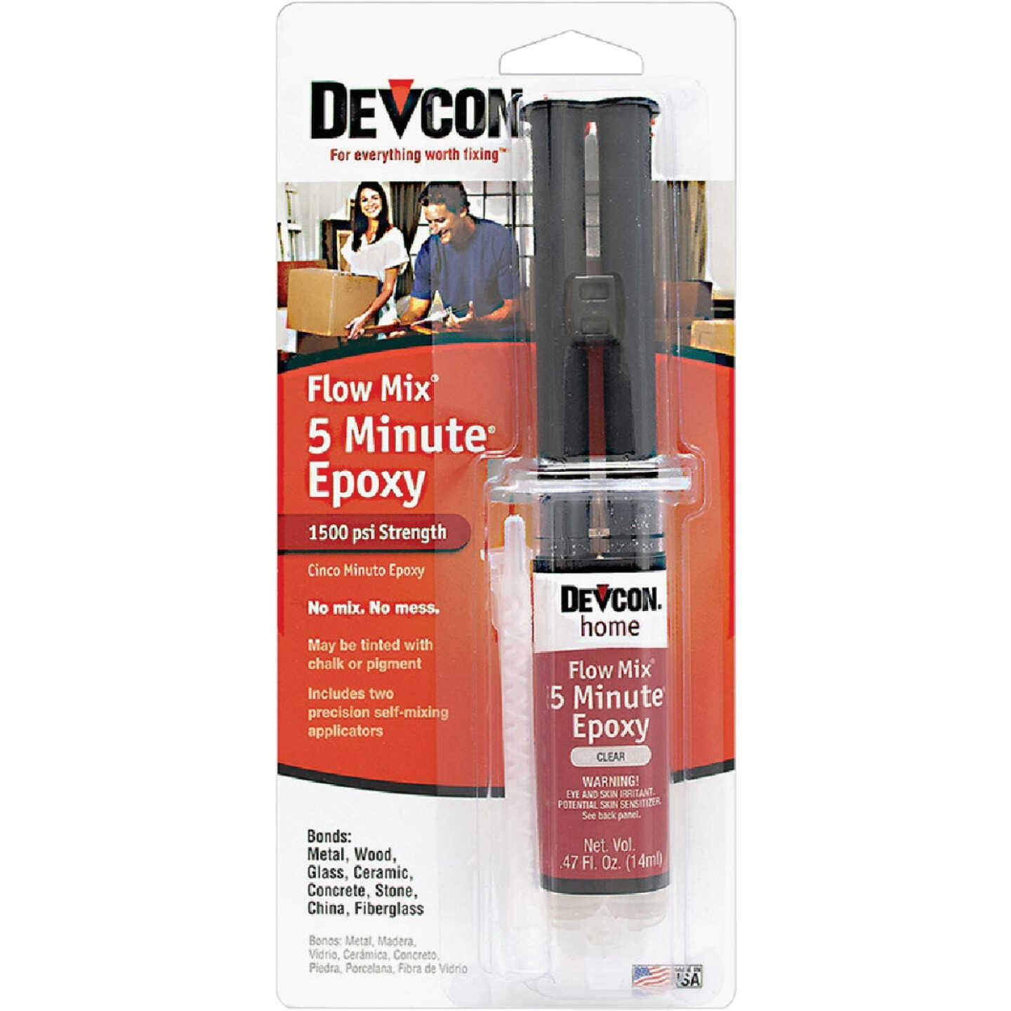Devcon Flow-Mix 0.5 Oz. 5 Minute Epoxy Image 1