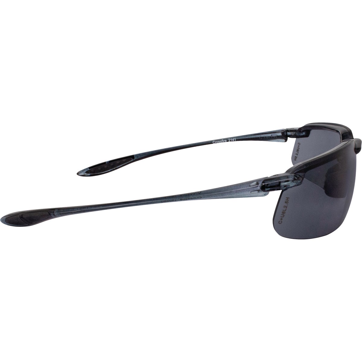 Crossfire ES4 Premium Crystal Black Frame Safety Glasses with Smoke Lens Image 6