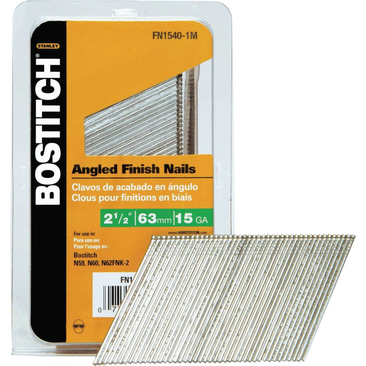 Bostitch 2-1/2 In. 15 ga 25 Deg. FN-Style Angled Collated Finish Nails (1000-Count) Image 1