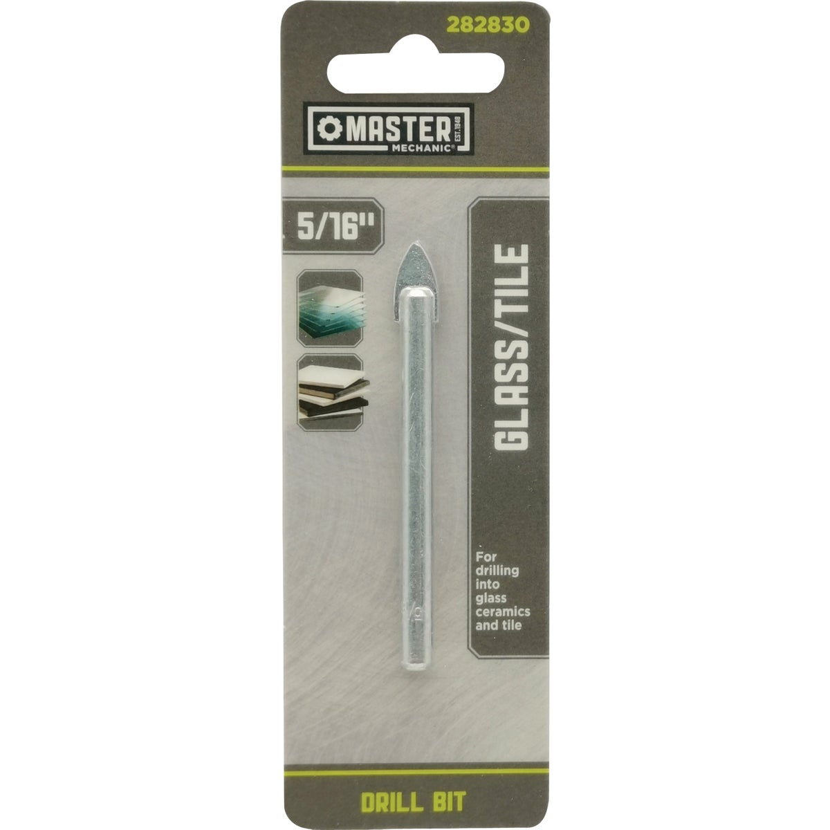Master Mechanic 5/16 In. x 2-7/8 In. Glass & Tile Drill Bit