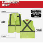 Milwaukee Class 2 High Visibility Yellow Mesh One Pocket Safety Vest, 2X/3X Image 2