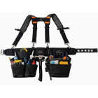 Dead On 2-Pouch Professional Carpenter's Tool Belt with Suspenders Image 3
