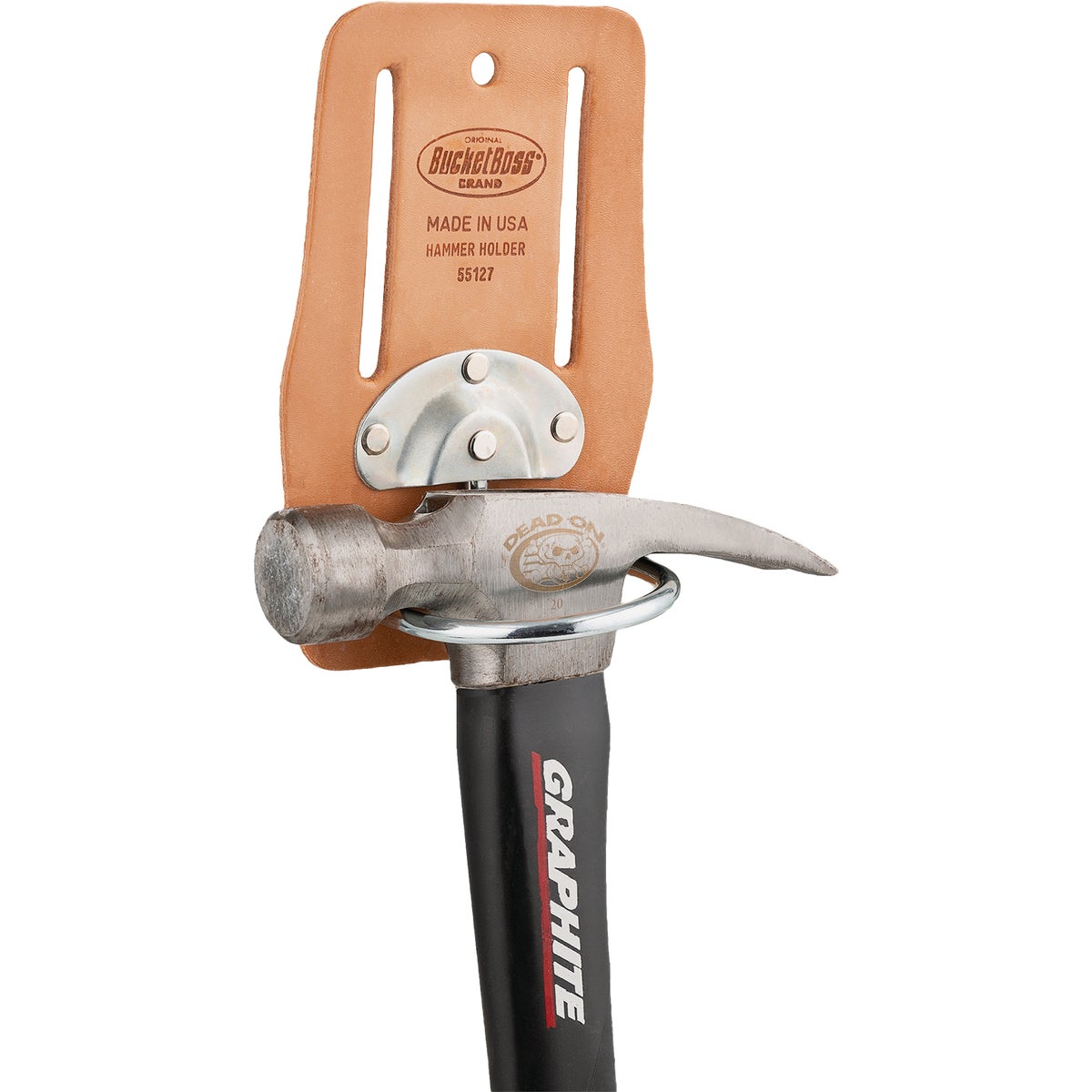 Bucket Boss Saddle Leather Swinging Hammer Holder Image 5