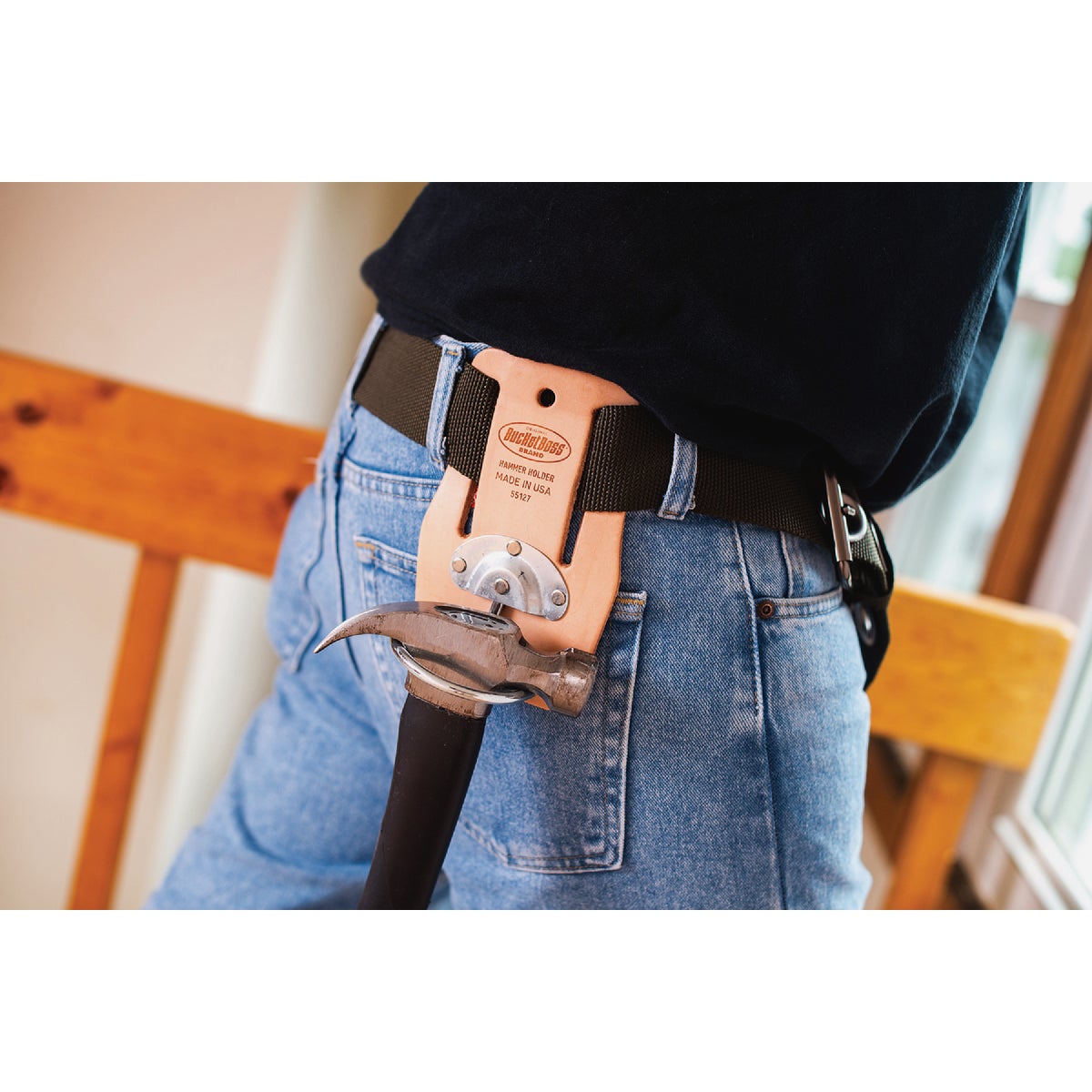 Bucket Boss Saddle Leather Swinging Hammer Holder Image 2