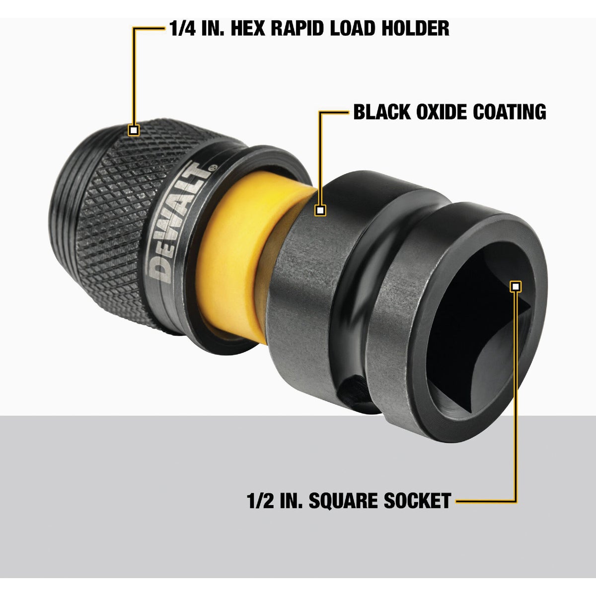 DEWALT 1/2 In. Square to 3 In. Hex Drive Adapter Image 2