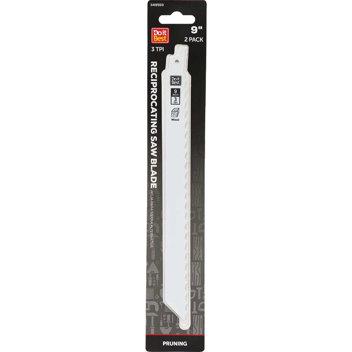 Do it Best 9 In. 3 TPI Carbon Pruning Reciprocating Saw Blade (2-Pack) Image 1