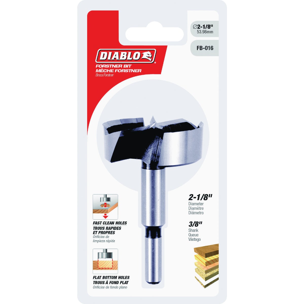 Diablo 2-1/8 In. x 3-1/2 In. HSS Forstner Drill Bit