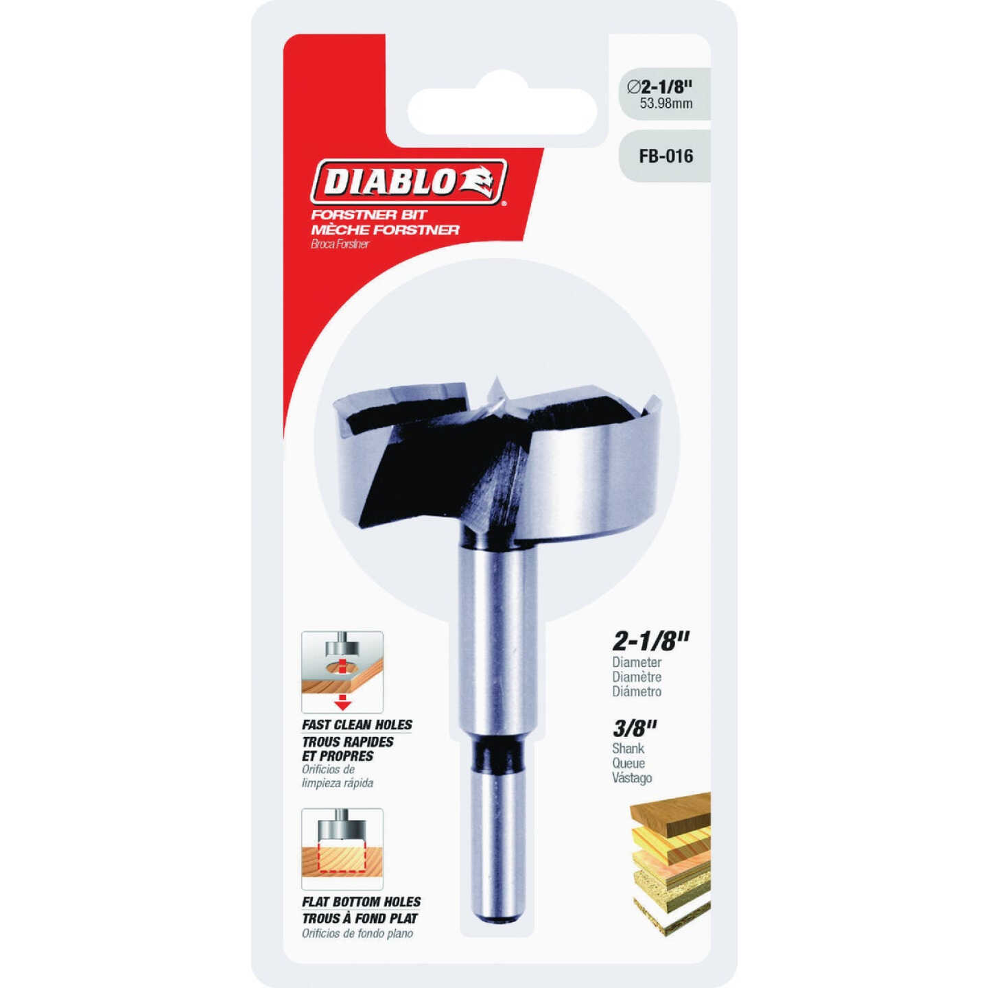 Diablo 2-1/8 In. x 3-1/2 In. HSS Forstner Drill Bit Image 1