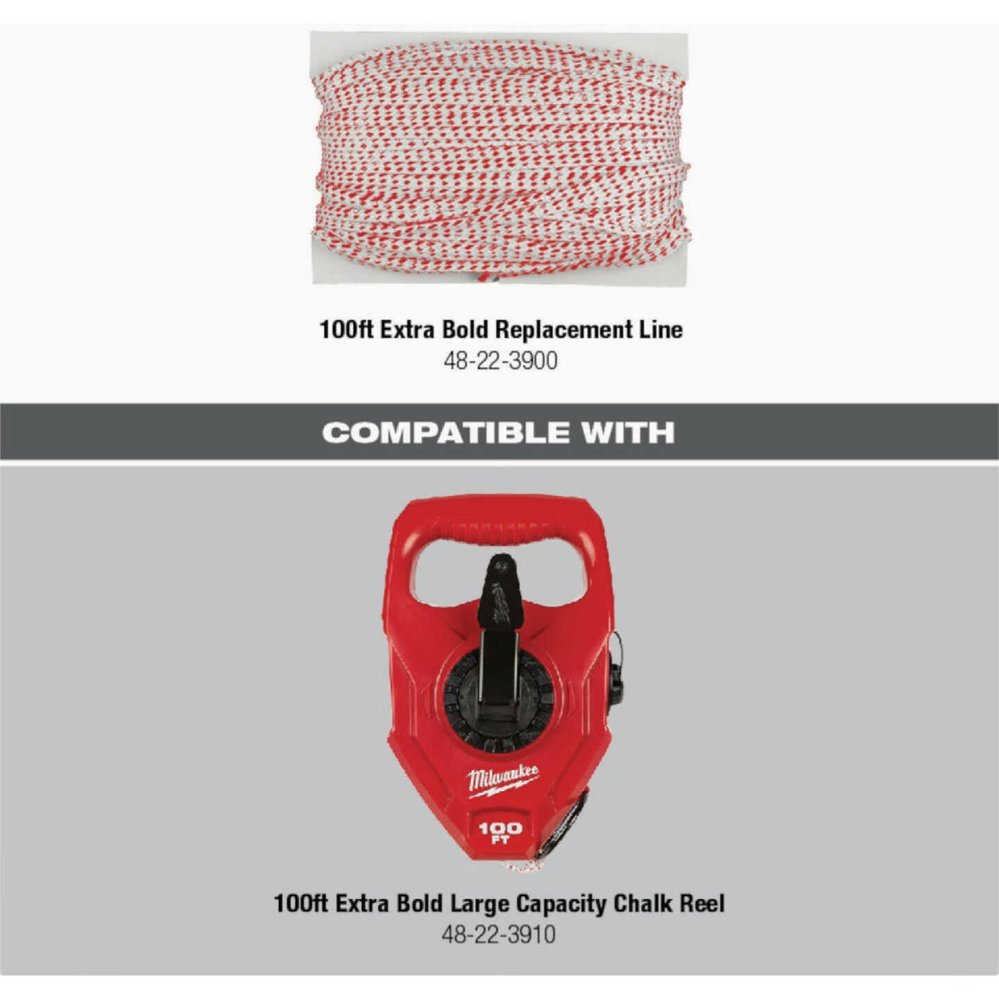 Milwaukee 100 Ft. Braided Extra Bold Chalk Line Image 1
