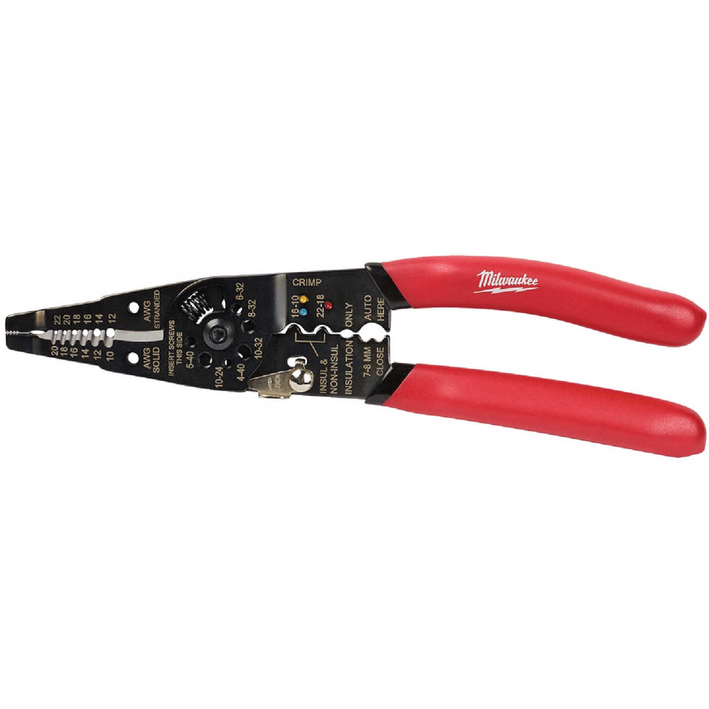 Milwaukee 9 In. 10-20 AWG Solid/12-22 AWG Stranded Multi-Purpose Wire Stripper/Cutter/Crimper Image 1