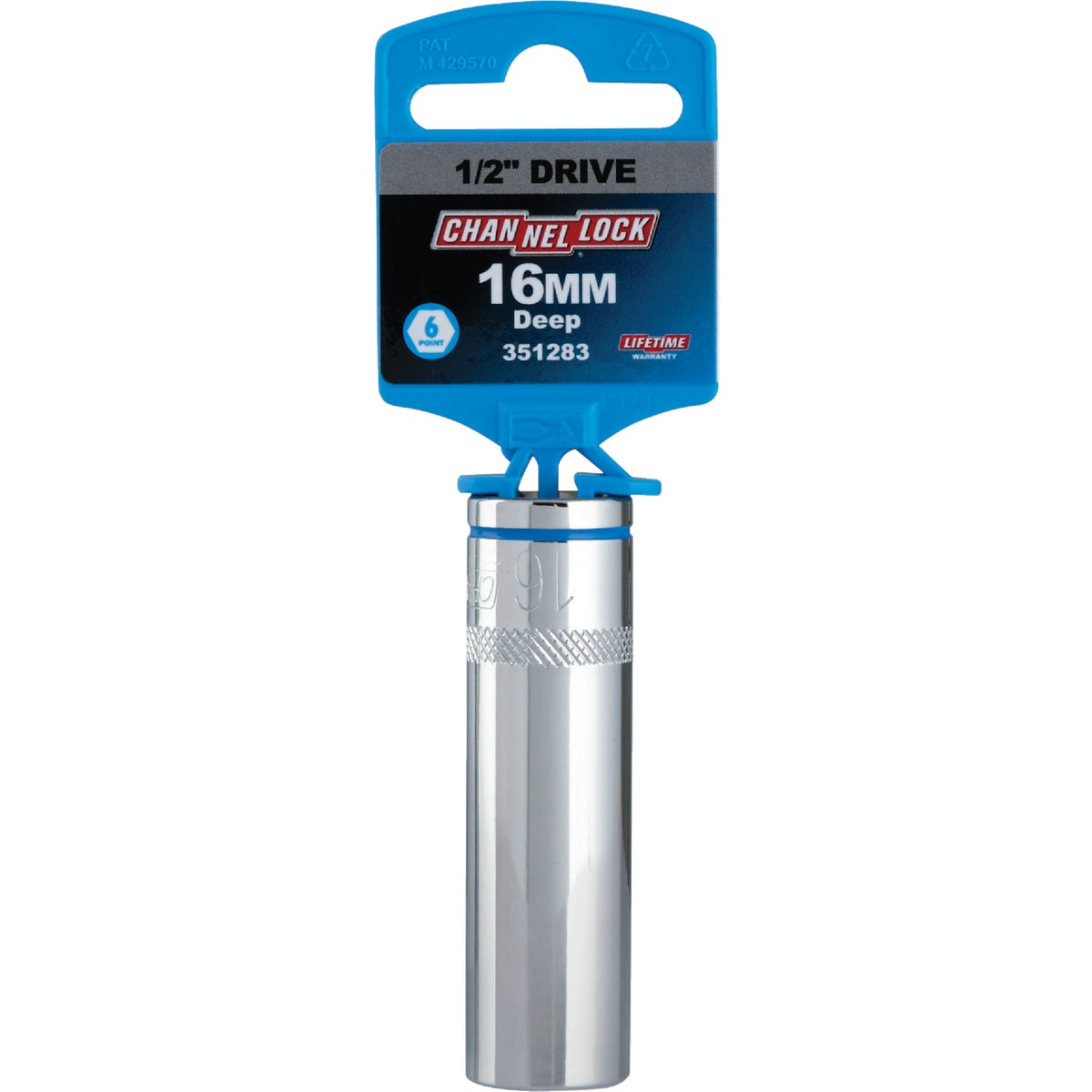 Channellock 1/2 In. Drive 16 mm 6-Point Deep Metric Socket Image 2