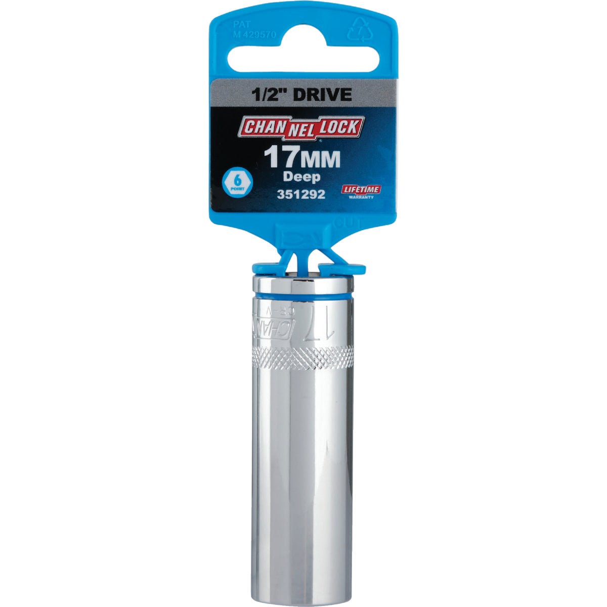 Channellock 1/2 In. Drive 17 mm 6-Point Deep Metric Socket Image 2