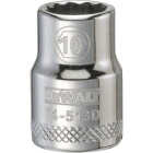 DEWALT 3/8 In. Drive 10 mm 12-Point Shallow Metric Socket Image 1