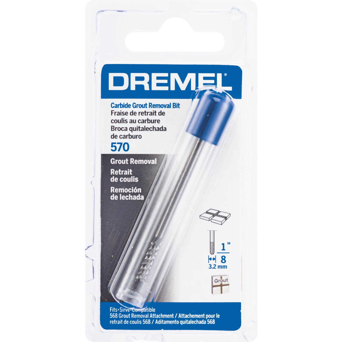 Dremel 1/8 In. Carbide Grout Removal Bit Image 2