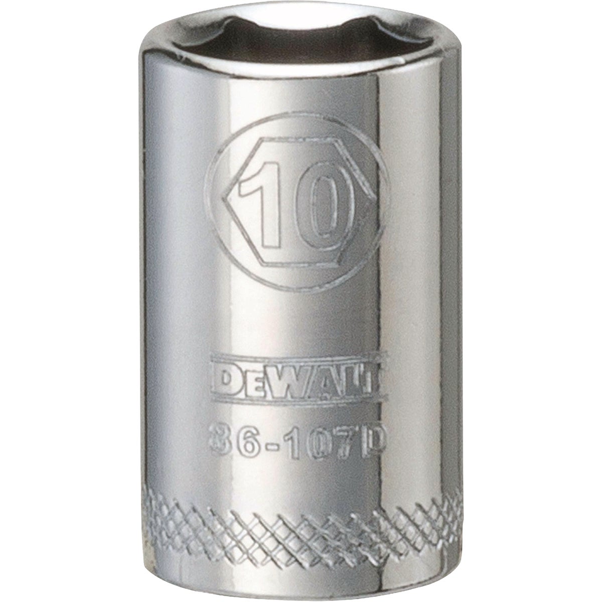 DEWALT 1/4 In. Drive 10 mm 6-Point Shallow Metric Socket