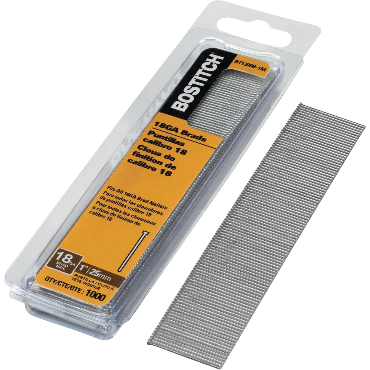 Bostitch 1 In. 18 ga Collated Brad Nails (1000-Count)