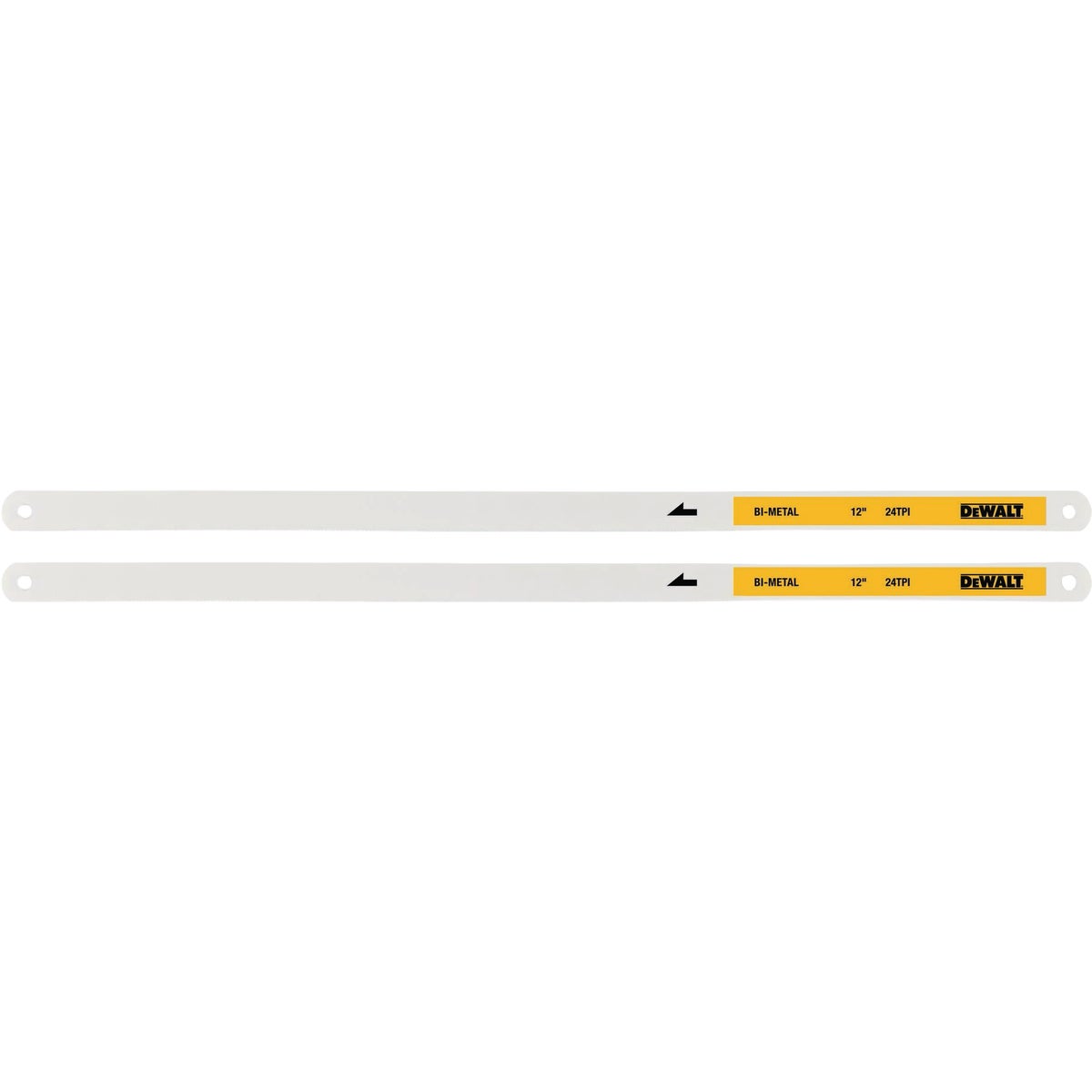 DEWALT 12 In. 24 TPI Bi-Metal Hacksaw Blade (2-Pack)