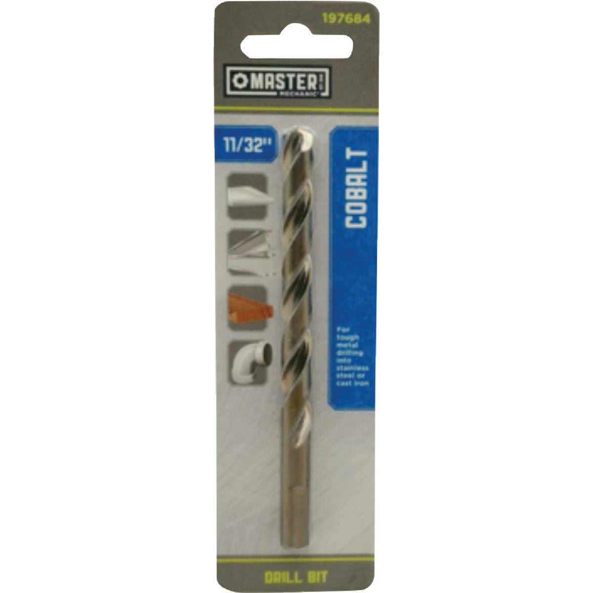 Master Mechanic 11/32 In. x 4-3/4 In. HSS with Cobalt Drill Bit Image 1