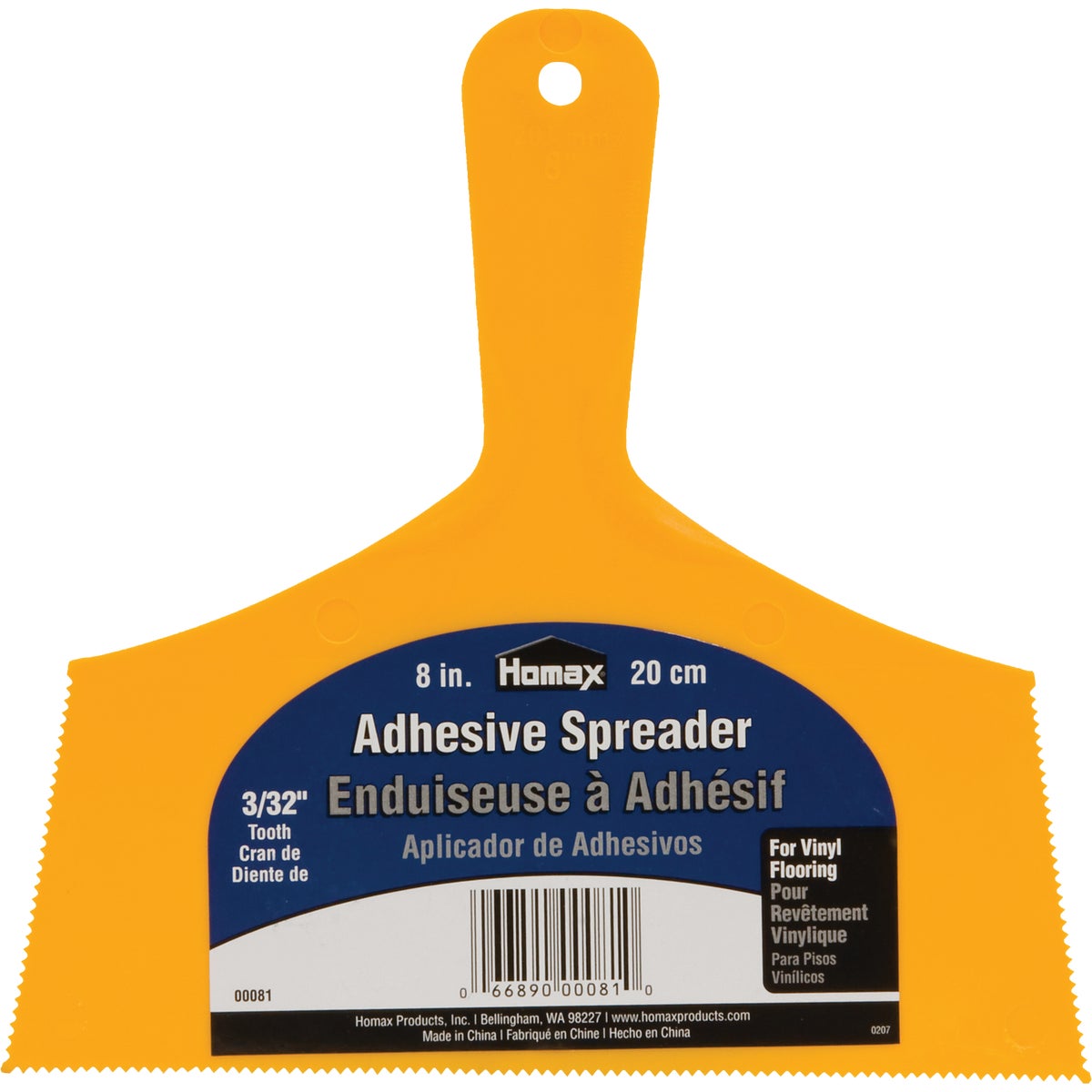 Homax 8 In. 3/32 In. V-Notch Adhesive Spreader