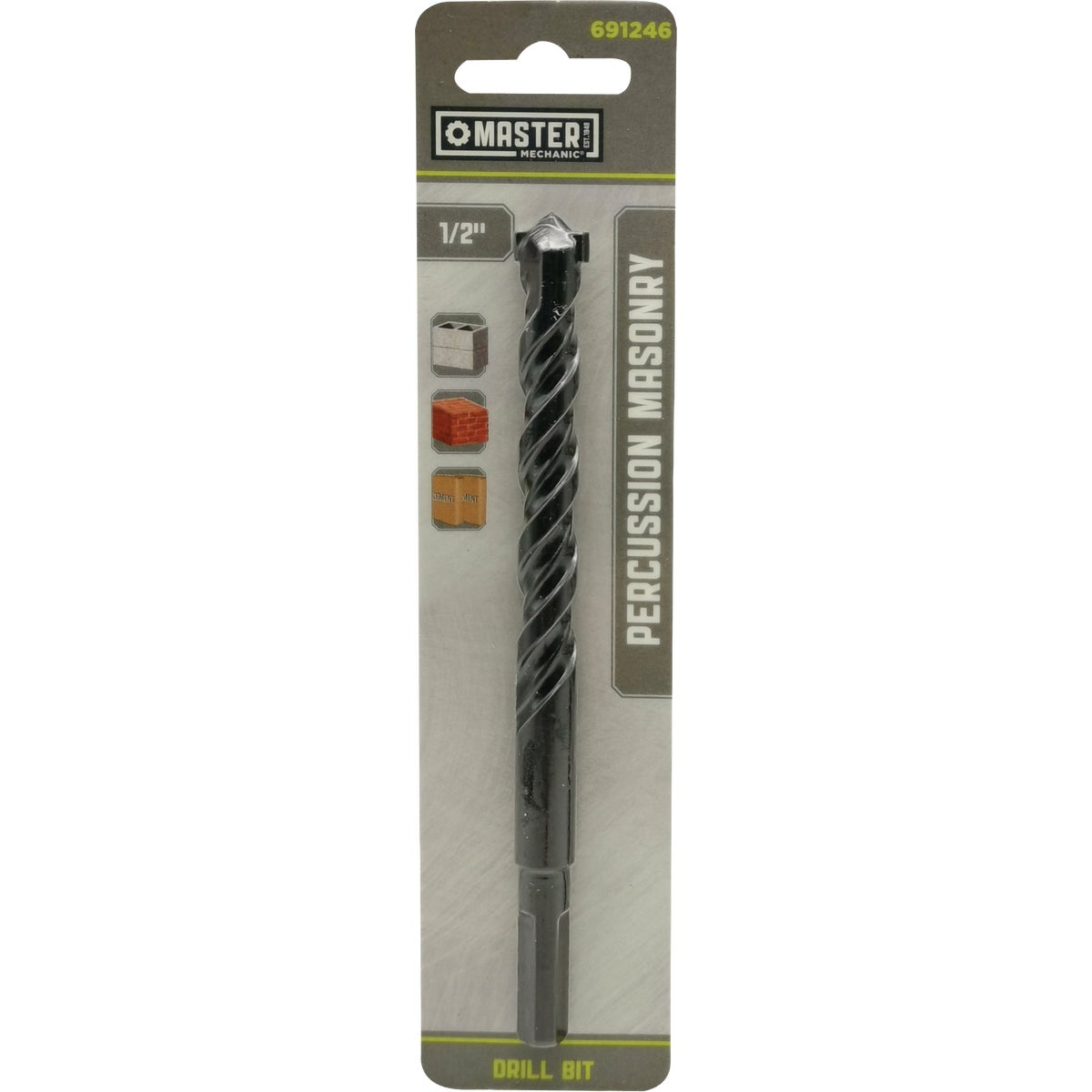 Master Mechanic 1/2 In. x 6 In. Percussion Masonry Drill Bit