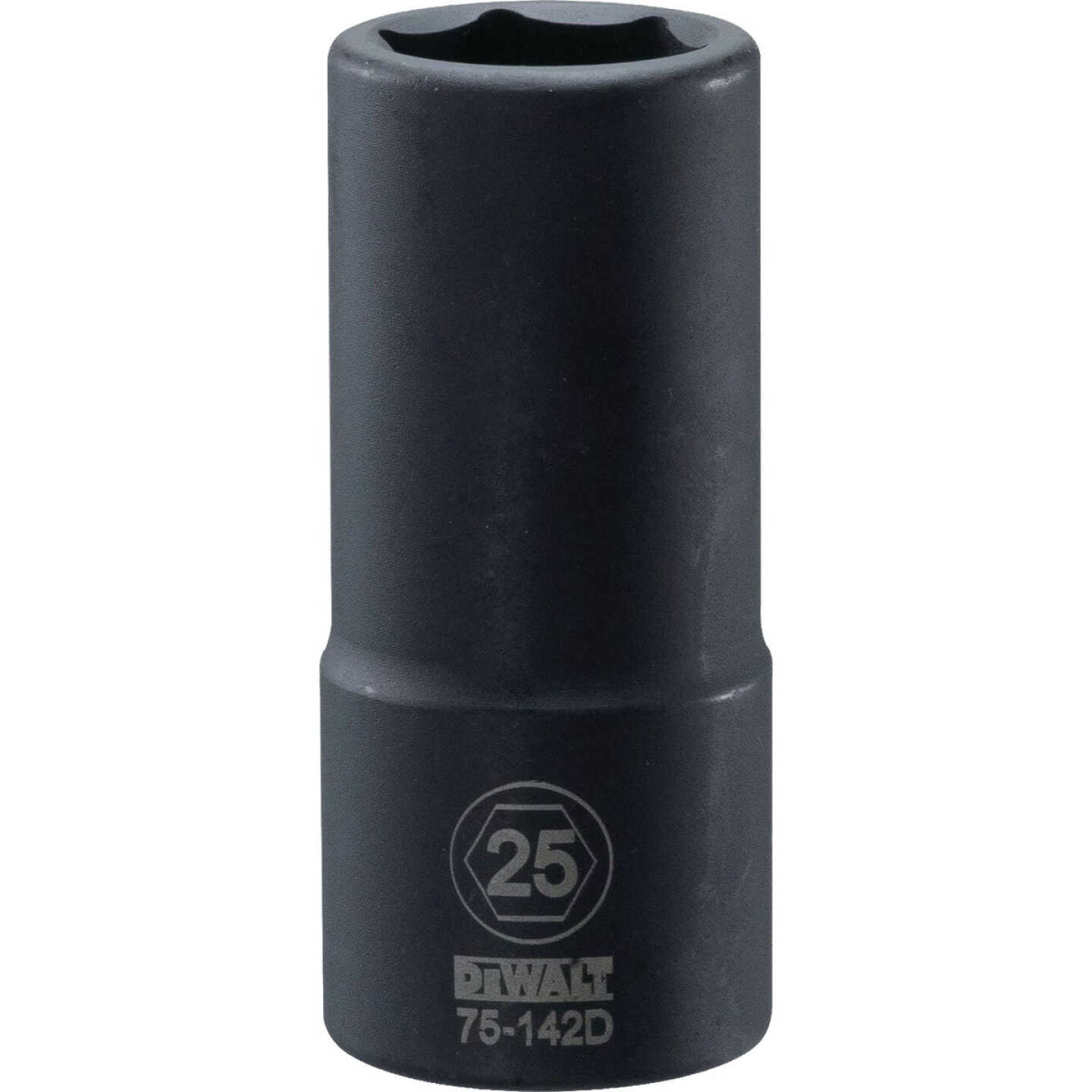 DEWALT 3/4 In. Drive 25mm 6-Point Deep Metric Impact Socket Image 1
