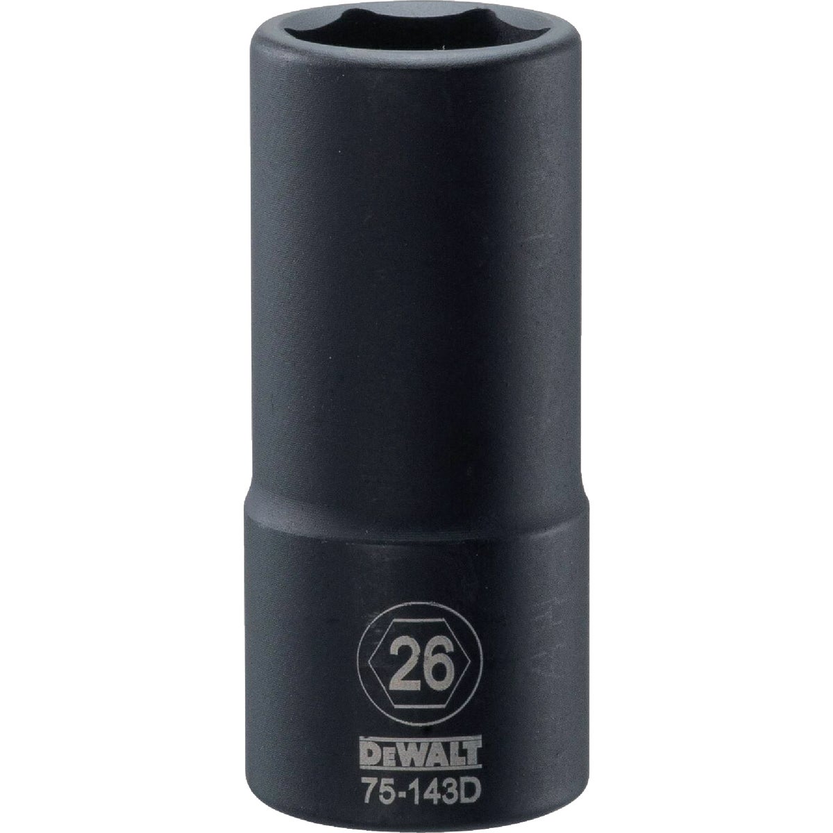 DEWALT 3/4 In. Drive 26mm 6-Point Deep Metric Impact Socket