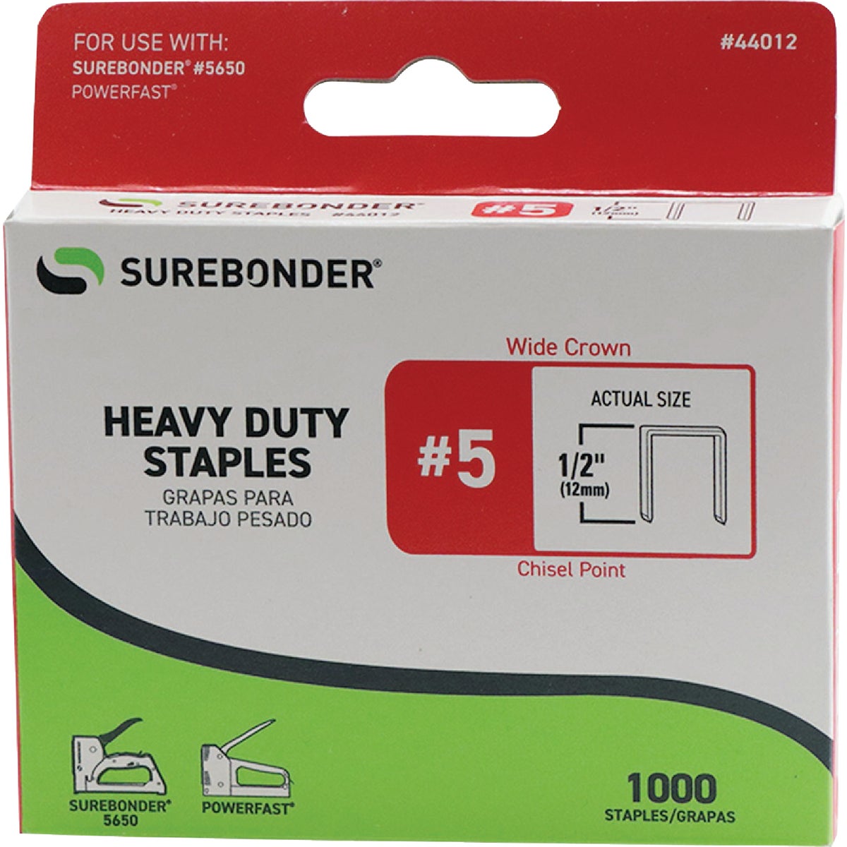 Surebonder 1/2 In. Wide Crown Staple (1000-Pack) Image 2