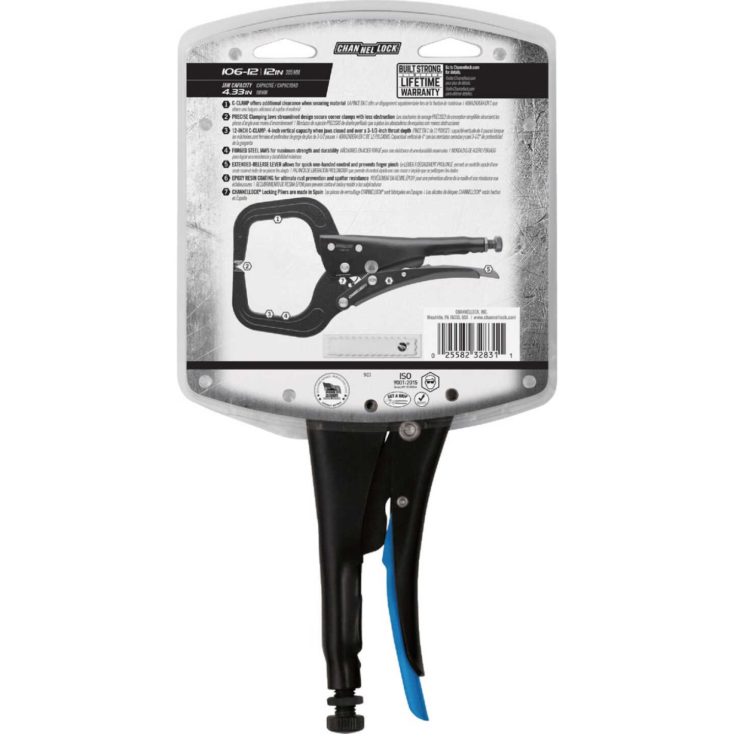 Channellock 12 In. C-Clamp Locking Pliers Image 5