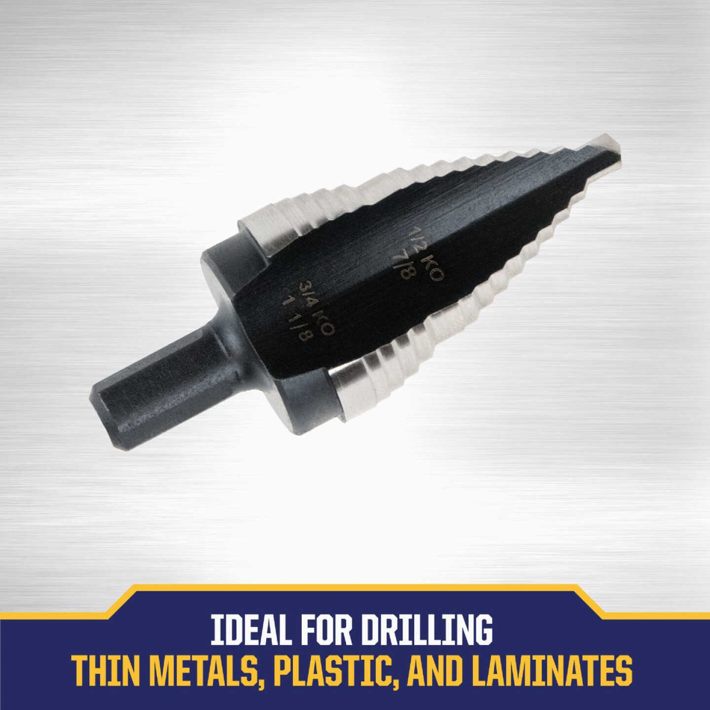 Irwin Unibit 7/8 In. & 1-1/8 In. #9 Step Drill Bit, 2 Steps Image 3