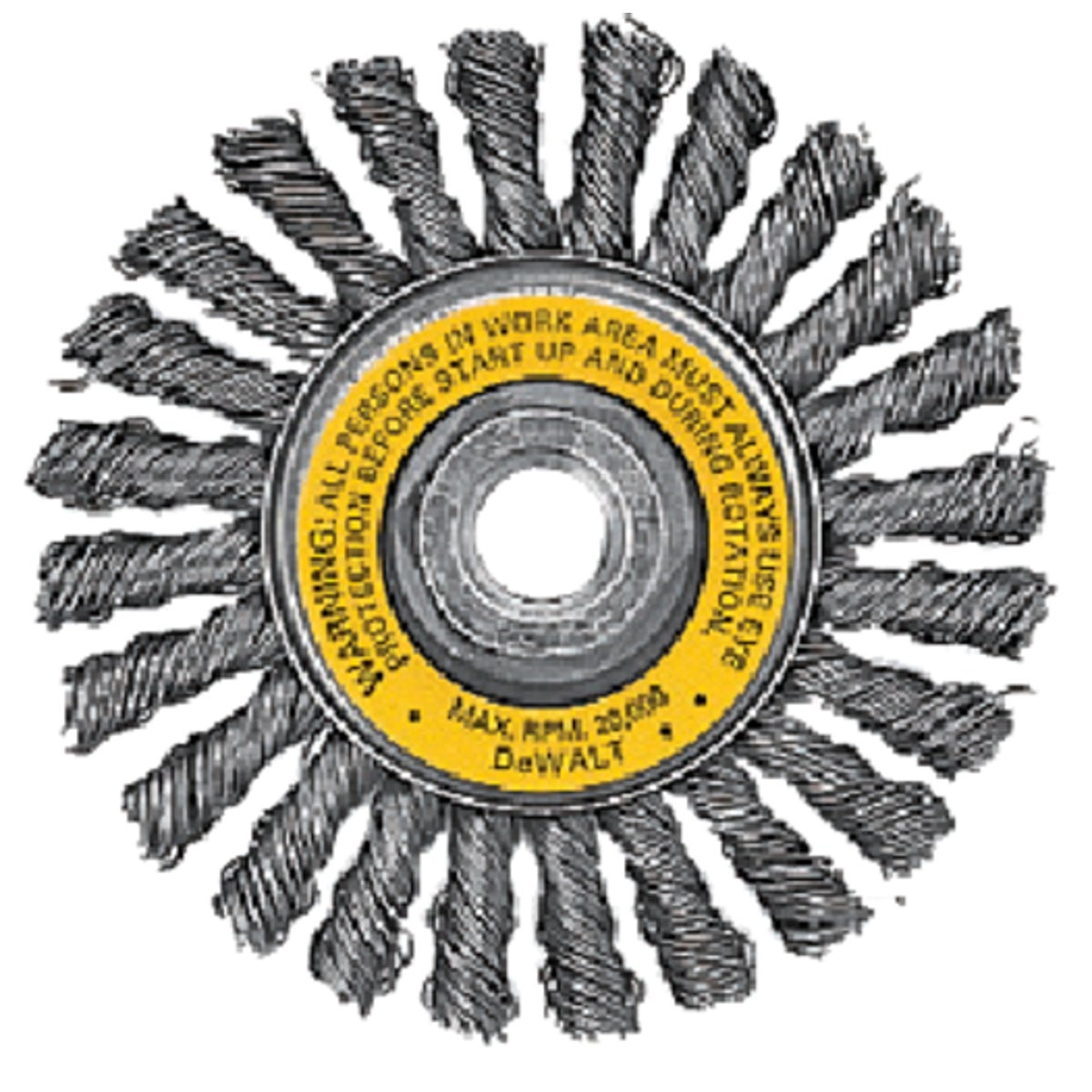 DEWALT 4 In. Cable Twist 0.020 In. Angle Grinder Wire Wheel Image 1