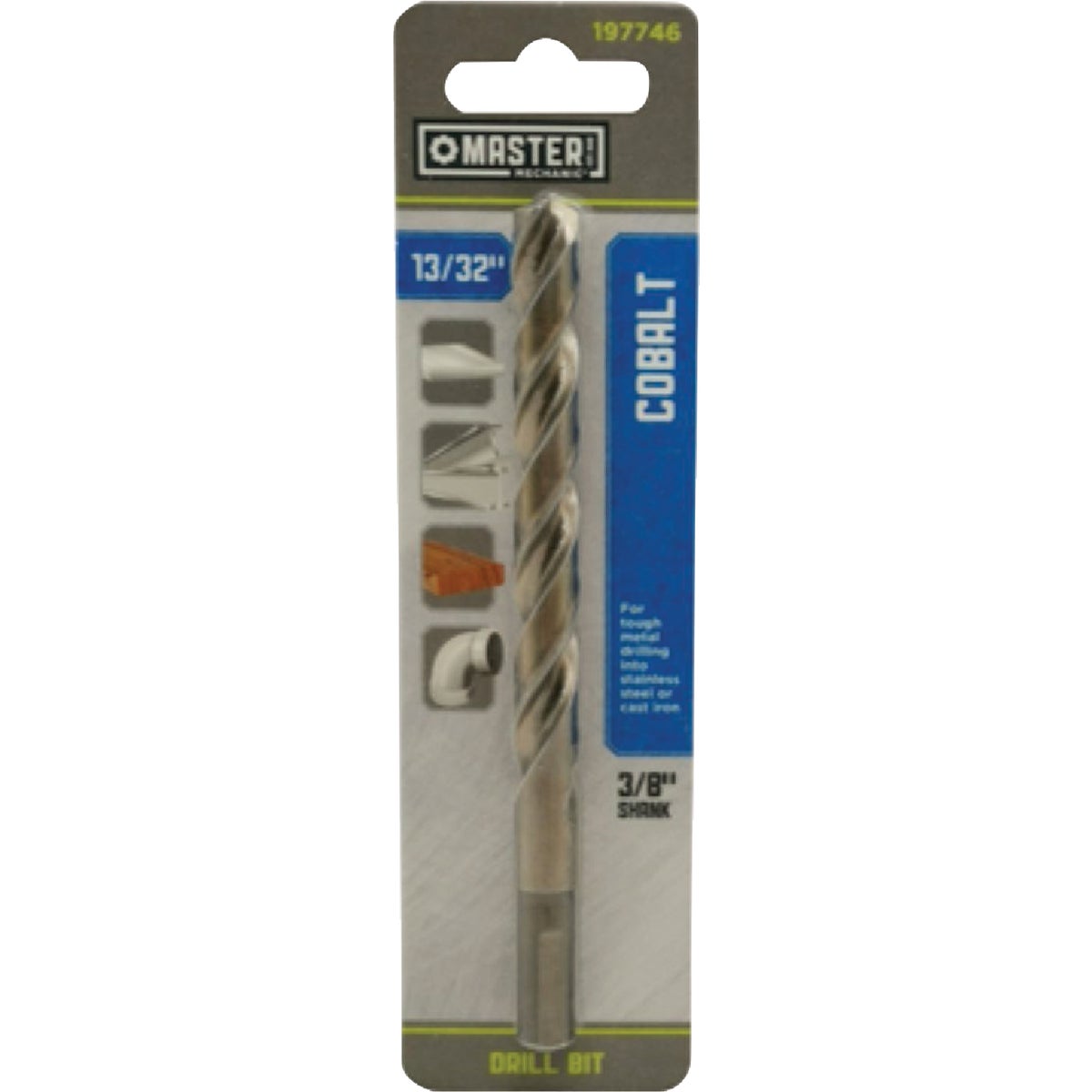 Master Mechanic 13/32 In. x 5-1/4 In. HSS with Cobalt Drill Bit Image 1