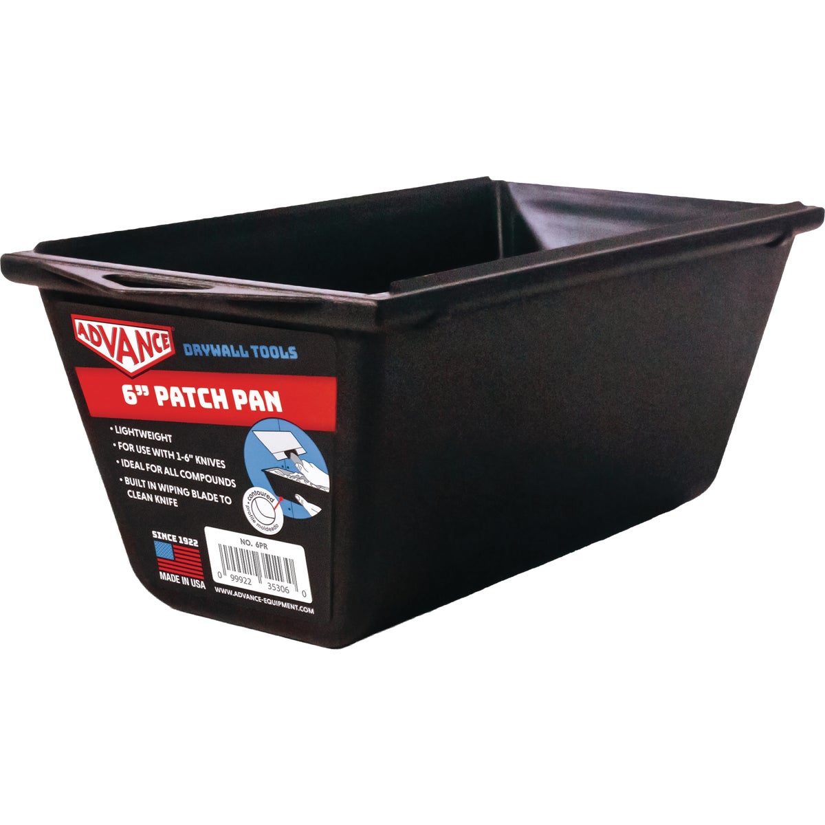 Advance Equipment 6 In. Black Plastic Drywall Patch Pan Image 6