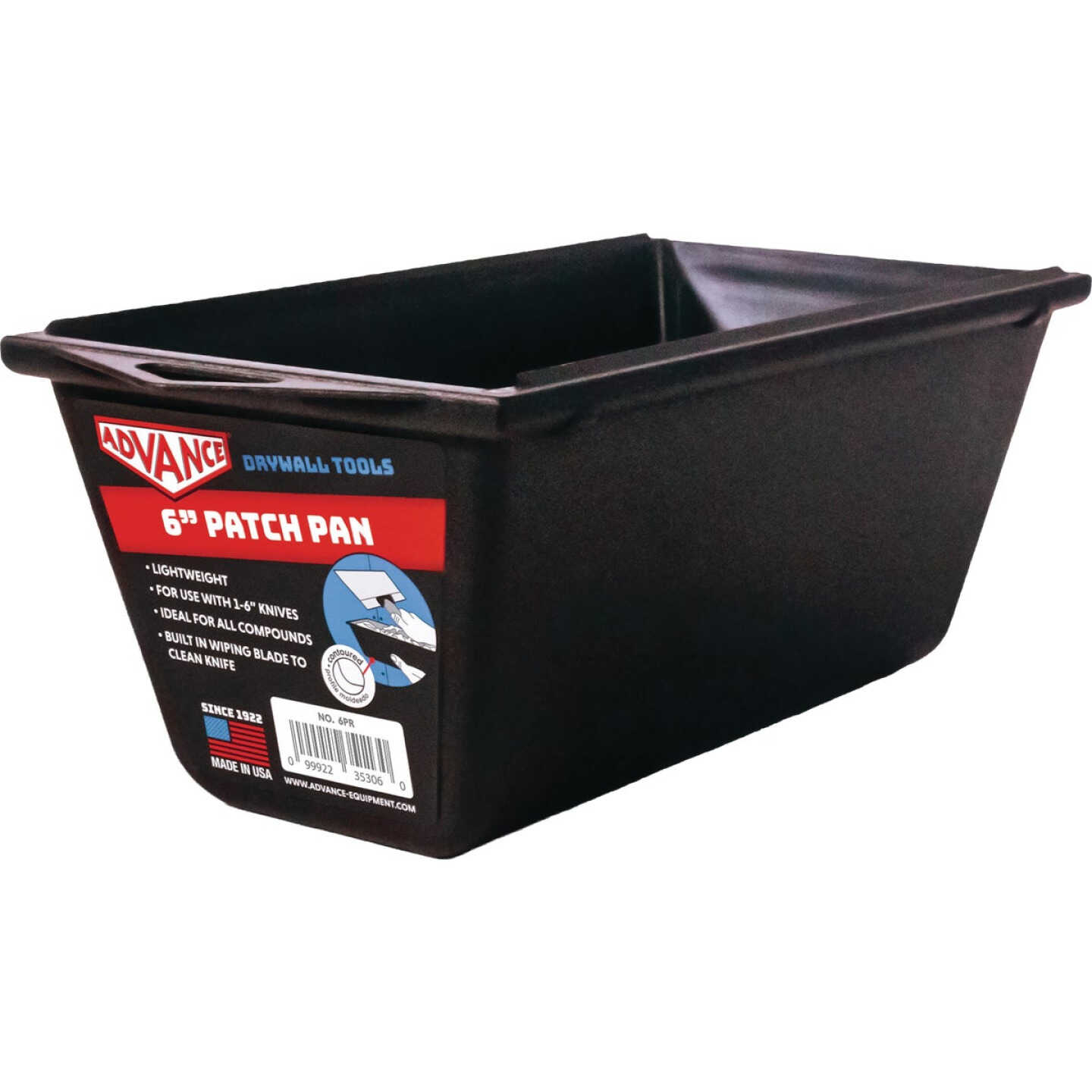 Advance Equipment 6 In. Black Plastic Drywall Patch Pan Image 6