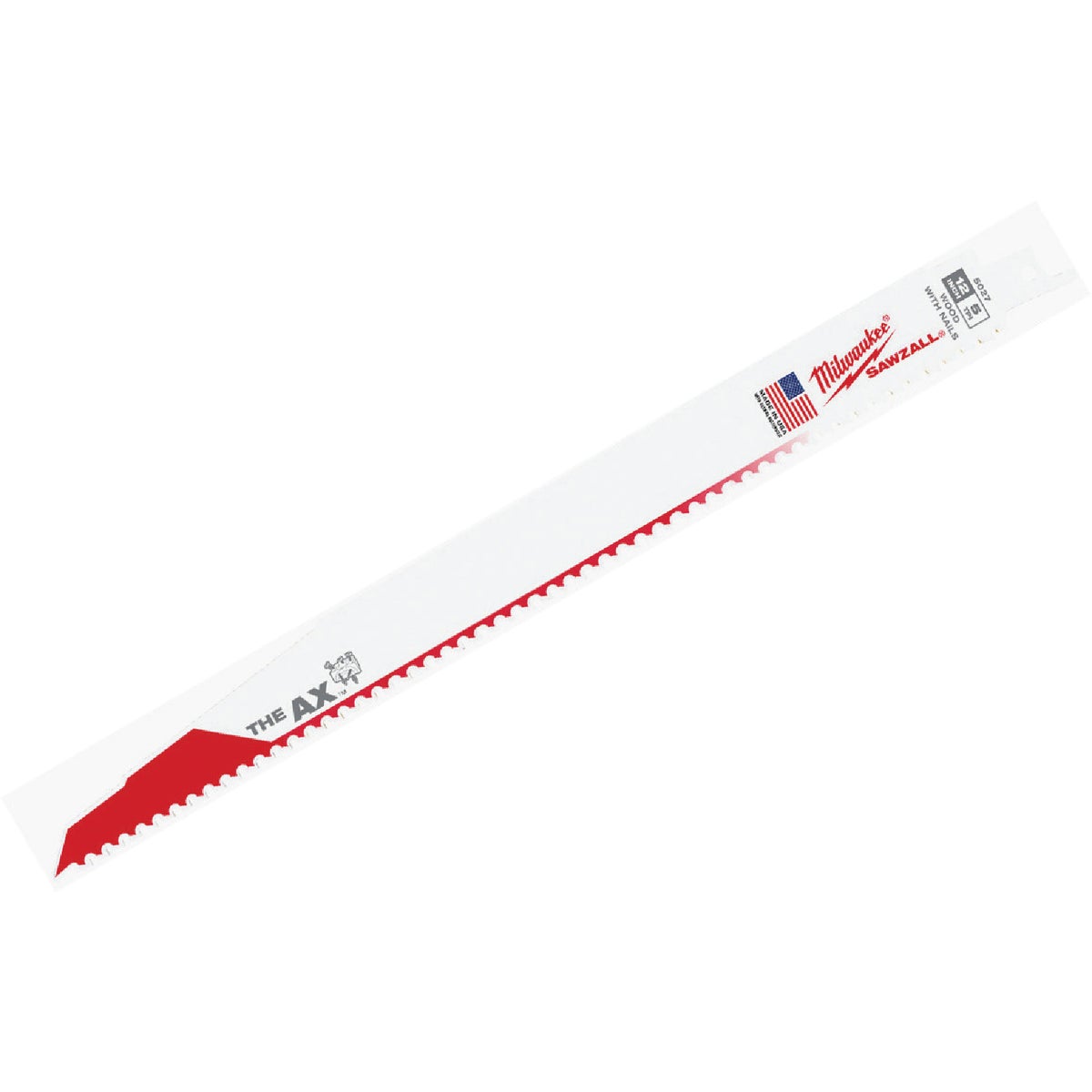 Milwaukee SAWZALL The AX 12 In. 5 TPI Wood with Nails Demolition Reciprocating Saw Blade (Bulk) Image 1