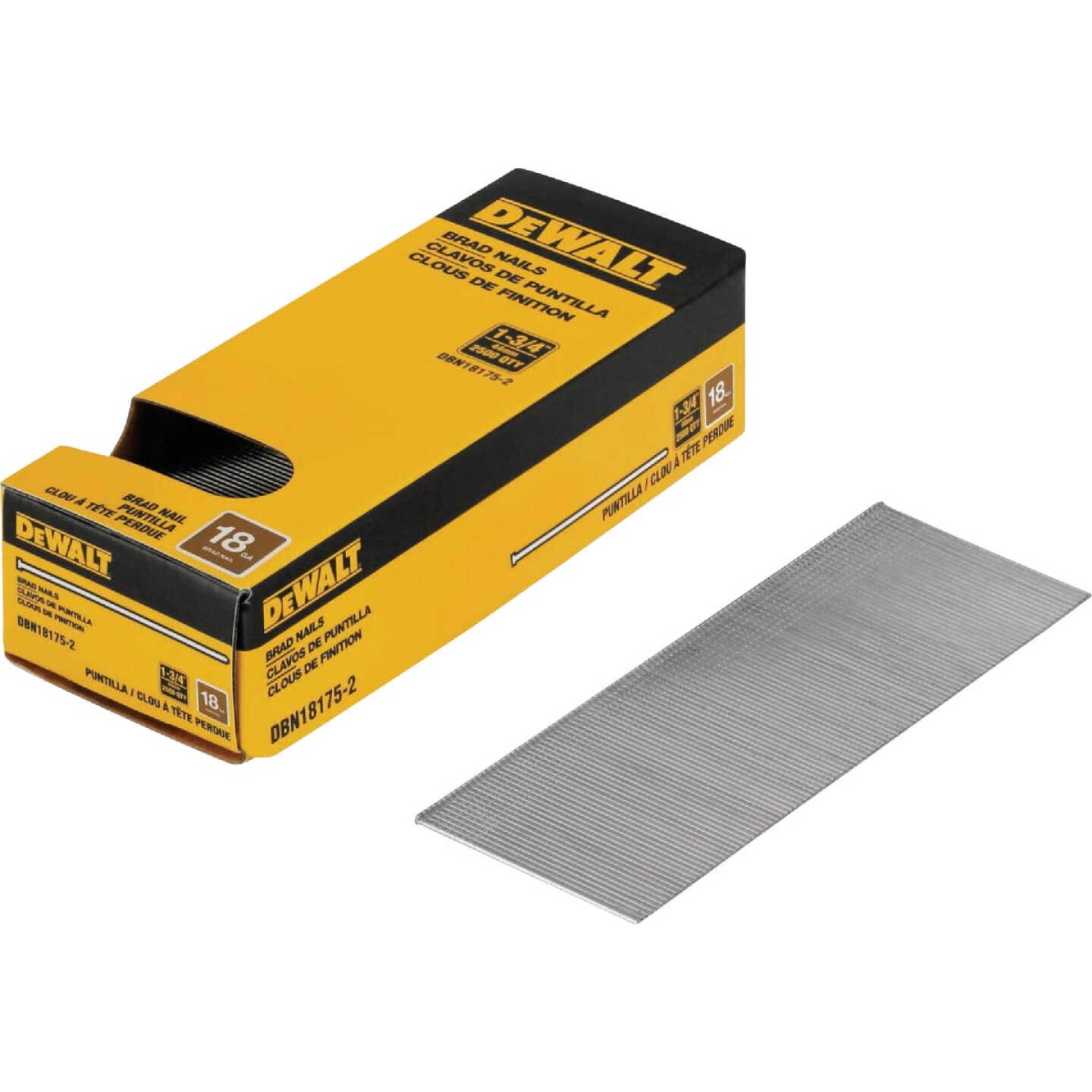 DEWALT 1-3/4 In. 18-Gauge Coated Brad Nails (2500 Ct.) Image 1