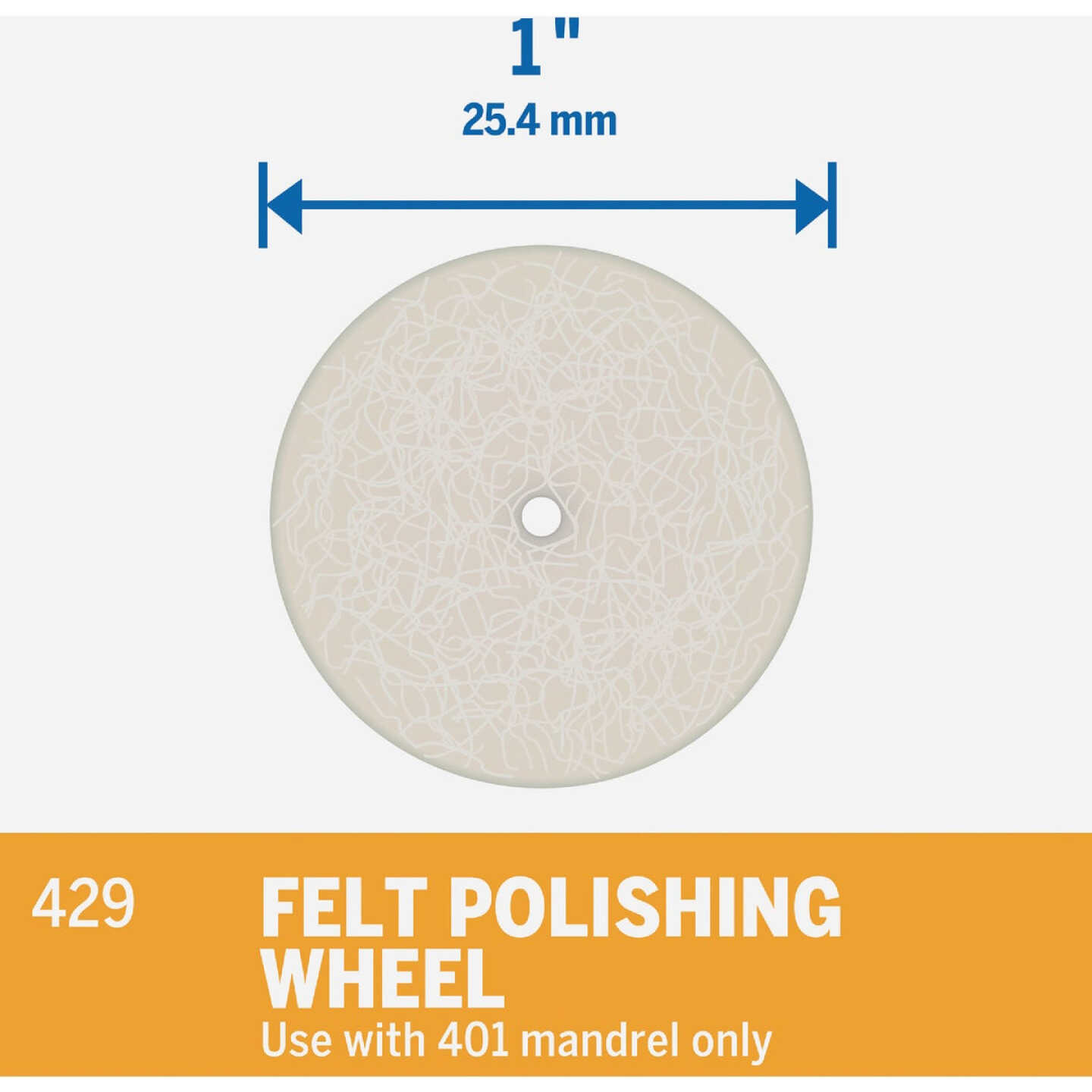 Emery 1 In. Felt Polishing Wheel (2-Pack) Image 3