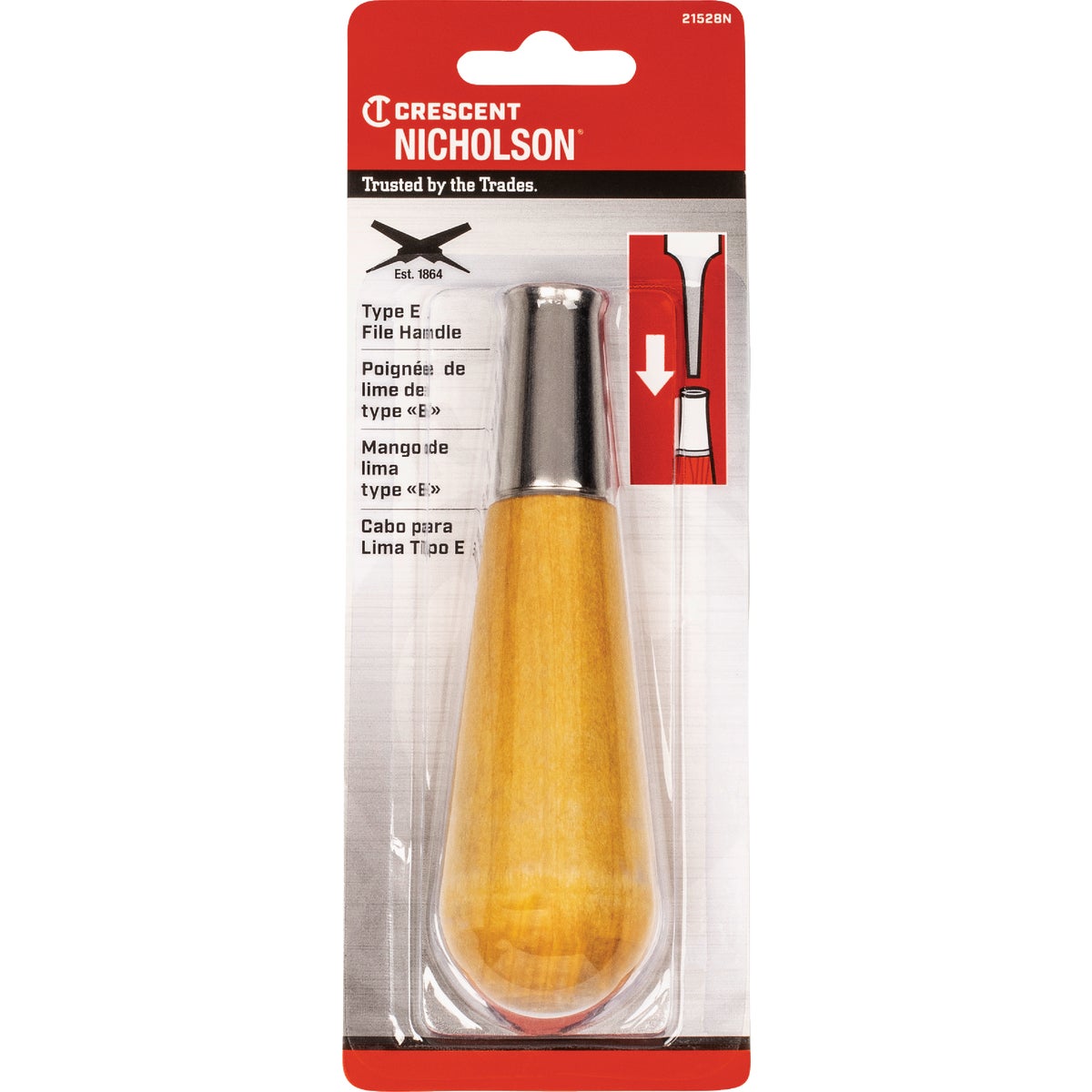 Crescent Nicholson 5-1/4 In. Wooden File Handle Image 2