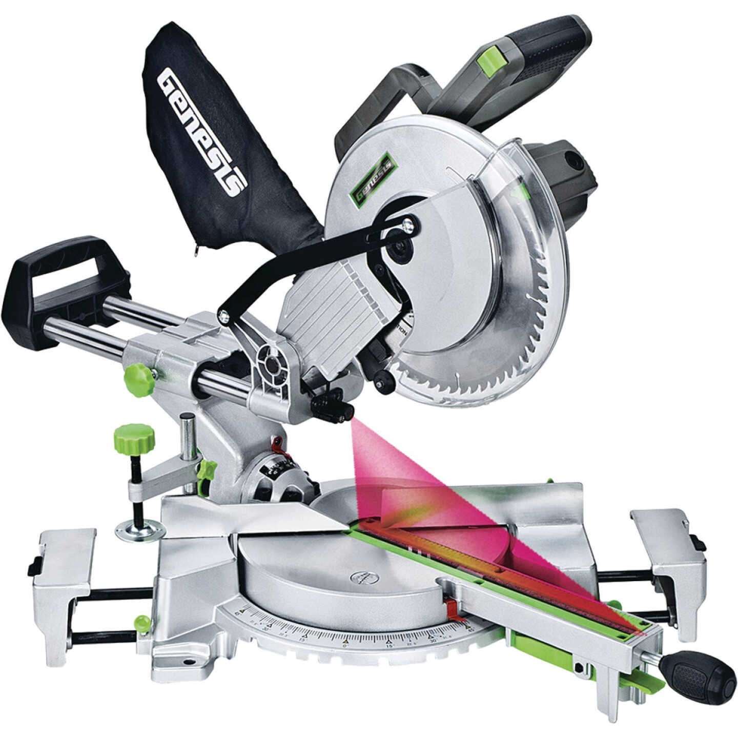 Genesis 10 In. 15-Amp Sliding Compound Miter Saw with Laser Image 1