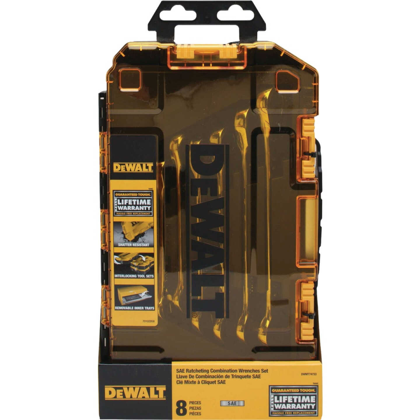 DEWALT Full Polish Ratcheting Combination Wrench Set (8-Piece) Image 2