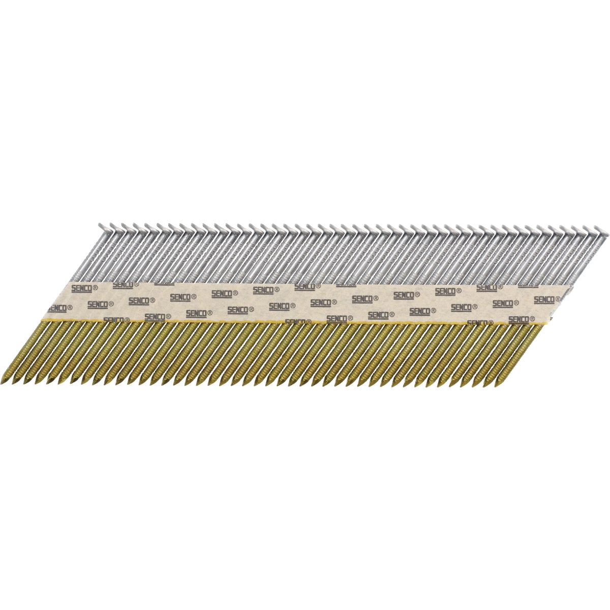 Senco ProHead 30 Degree Paper Tape Bright Ring Shank Clipped Head Framing Stick Nail, 2-3/8 In. x .113 In. (2500 Ct.) Image 1