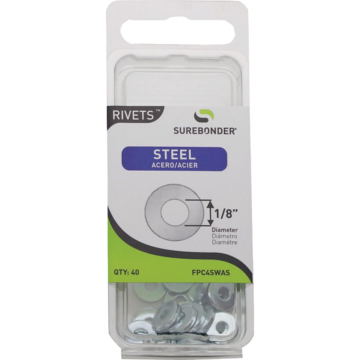 Surebonder 1/8 In. Steel Rivet Washer (40-Pack)