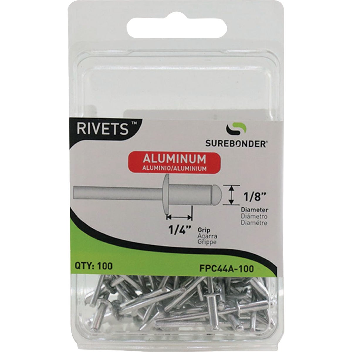 Surebonder 1/8 In. x 1/4 In. Aluminum Rivet (100-Pack)