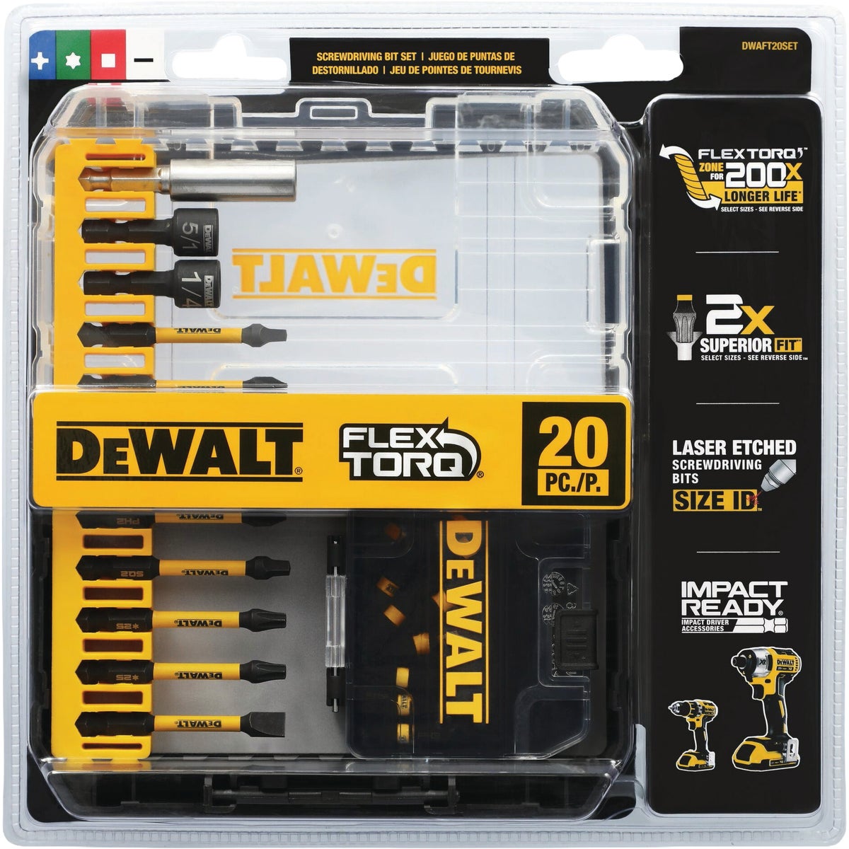 DEWALT Elite Series FlexTorq Impact Screwdriver Bit Set (20-Piece) Image 2