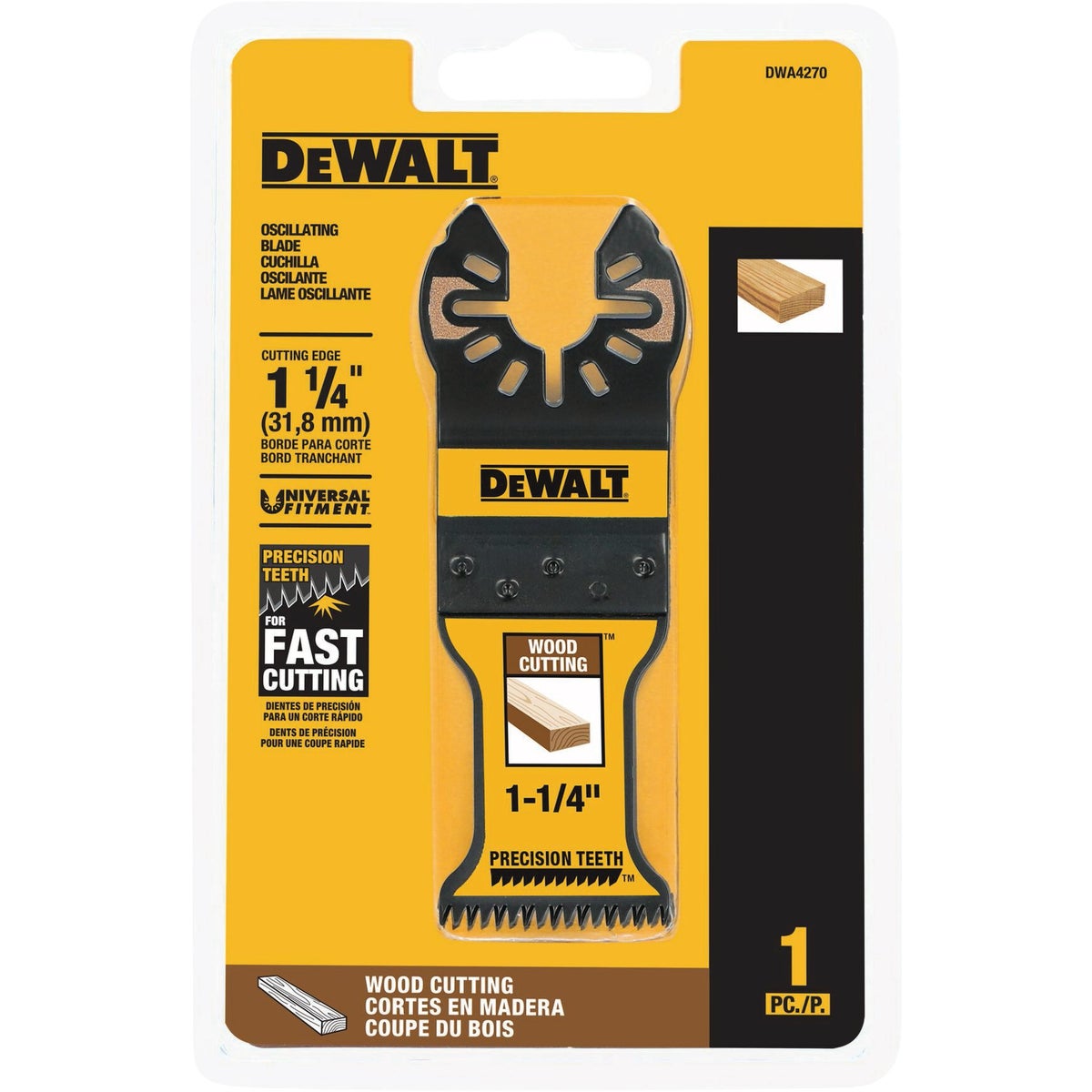 DEWALT 1-1/4 In. HCS Precision Tooth Oscillating Tool Blade Image 3